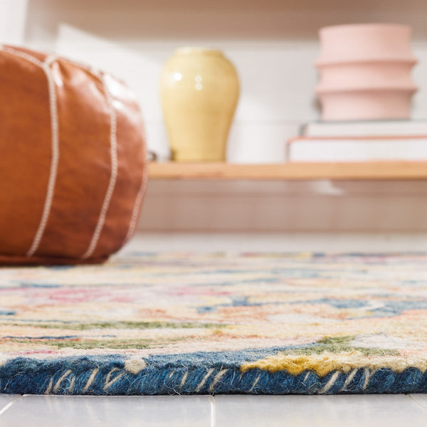 Safavieh Blossom 461 Floral Hand Tufted Rug Blue / Gold BLM461M-8