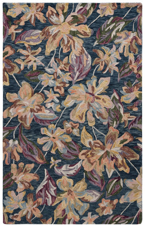 Safavieh Blossom 461 Floral Hand Tufted Rug Blue / Gold BLM461M-8