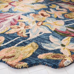 Safavieh Blossom 461 Floral Hand Tufted Rug Blue / Gold BLM461M-8