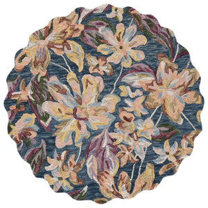 Safavieh Blossom 461 Floral Hand Tufted Rug Blue / Gold BLM461M-8