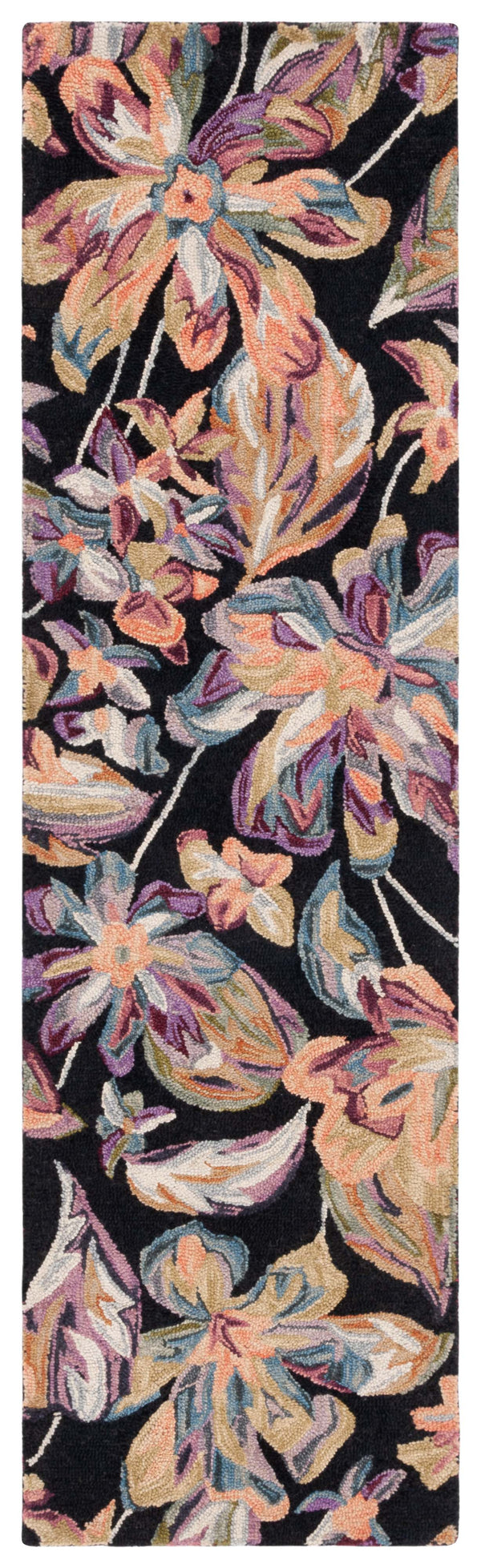 Safavieh Blossom 461 Floral Hand Tufted Rug Black / Plum BLM461Z-8