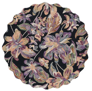 Safavieh Blossom 461 Floral Hand Tufted Rug Black / Plum BLM461Z-5
