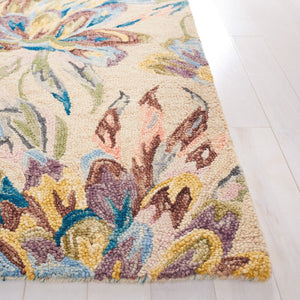 Safavieh Blossom 462 Floral Hand Tufted Rug Beige / Purple BLM462B-5