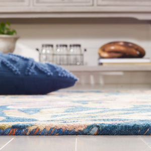 Safavieh Blossom 462 Floral Hand Tufted Rug Blue / Plum BLM462M-8