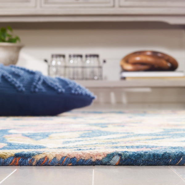 Safavieh Blossom 462 Floral Hand Tufted Rug Blue / Plum BLM462M-8