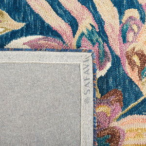 Safavieh Blossom 462 Floral Hand Tufted Rug Blue / Plum BLM462M-8