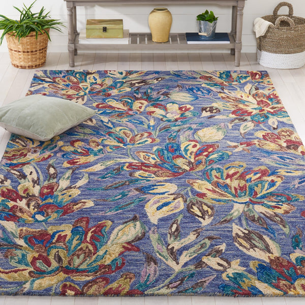 Safavieh Blossom 462 Floral Hand Tufted Rug Blue / Violet BLM462U-8