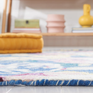 Safavieh Blossom 463 Floral Hand Tufted Rug Light Blue / Plum BLM463L-8