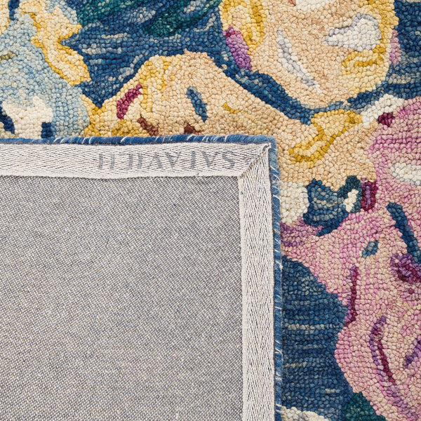 Safavieh Blossom 463 Floral Hand Tufted Rug Light Blue / Plum BLM463L-8