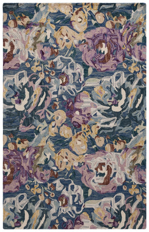Safavieh Blossom 463 Floral Hand Tufted Rug Light Blue / Plum BLM463L-8