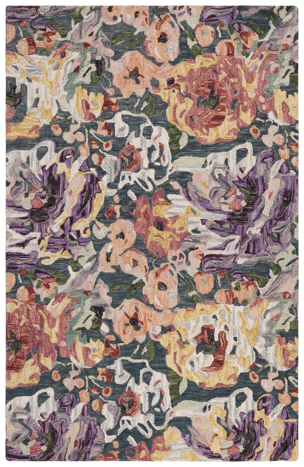 Safavieh Blossom 463 Floral Hand Tufted Rug Blue / Purple BLM463M-8
