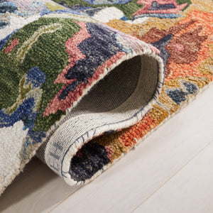 Safavieh Blossom 464 Floral Hand Tufted Rug Ivory / Blue BLM464A-8