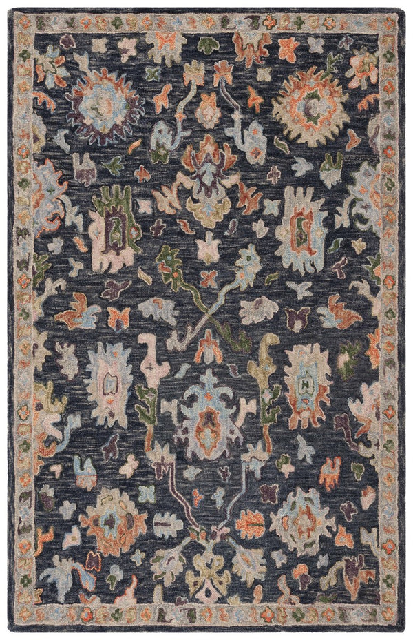Safavieh Blossom 465 Floral Hand Tufted Rug Dark Grey / Sage BLM465H-8