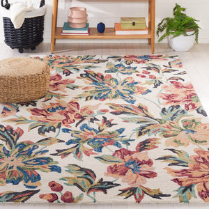Safavieh Blossom 467 Floral Hand Tufted Rug Ivory / Plum BLM467A-8