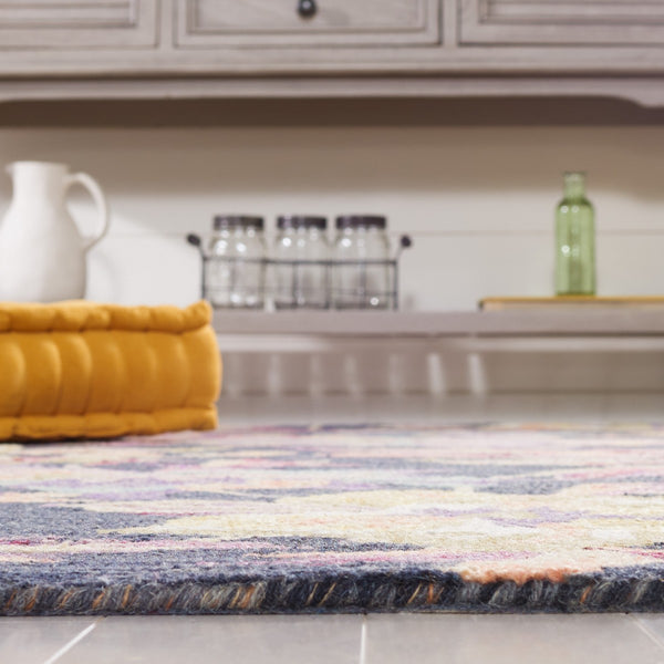 Safavieh Blossom 467 Floral Hand Tufted Rug Charcoal / Plum BLM467H-8