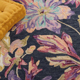 Safavieh Blossom 467 Floral Hand Tufted Rug Charcoal / Plum BLM467H-5