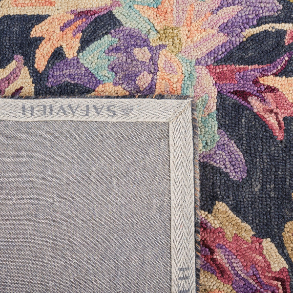Safavieh Blossom 467 Floral Hand Tufted Rug Charcoal / Plum BLM467H-8