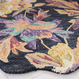 Safavieh Blossom 467 Floral Hand Tufted Rug Charcoal / Plum BLM467H-5