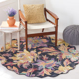 Safavieh Blossom 467 Floral Hand Tufted Rug Charcoal / Plum BLM467H-8