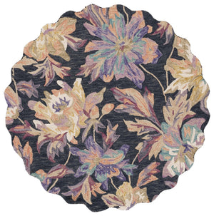 Safavieh Blossom 467 Floral Hand Tufted Rug Charcoal / Plum BLM467H-8