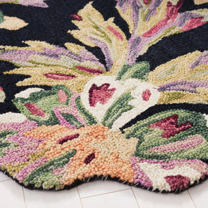 Safavieh Blossom 467 Floral Hand Tufted Rug Black / Plum BLM467Z-8