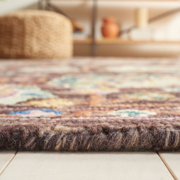 Safavieh Blossom 469 Floral Hand Tufted Rug Charcoal / Lavender BLM469H-8