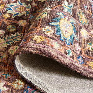 Safavieh Blossom 469 Floral Hand Tufted Rug Charcoal / Lavender BLM469H-8