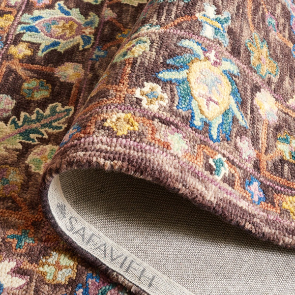 Safavieh Blossom 469 Floral Hand Tufted Rug Charcoal / Lavender BLM469H-8