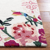 Blossom 575 Country & Floral Hand Tufted 100% Wool Pile Rug in Pink, Ivory 5ft x 8ft