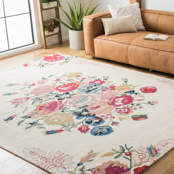 Blossom Hand Tufted 100% Wool Pile Rug - Luxurious Indian Craftsmanship for Elegant Home Decor