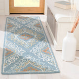 Safavieh Blossom 606 Hand Tufted 80% Wool, 20% Cotton Rug Blue / Yellow 4' x 6'