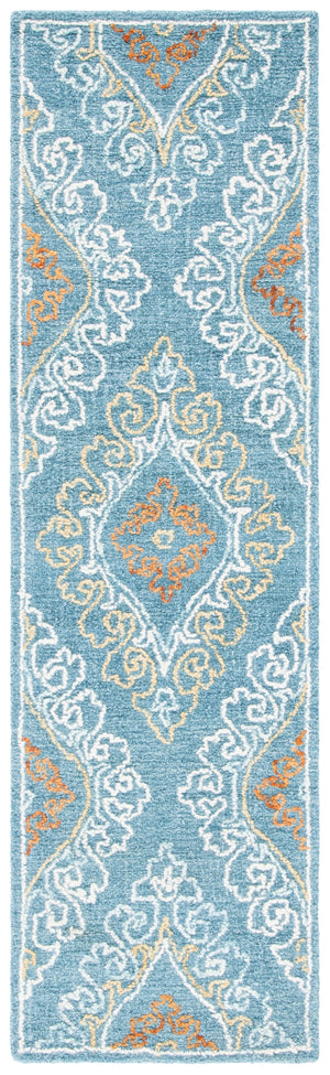 Safavieh Blossom 606 Hand Tufted 80% Wool, 20% Cotton Rug Blue / Yellow 4' x 6'