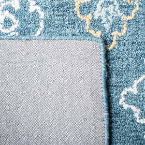 Safavieh Blossom 606 Hand Tufted 80% Wool, 20% Cotton Rug Blue / Yellow 5' x 8'