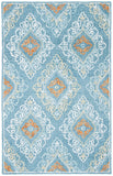 Safavieh Blossom 606 Hand Tufted 80% Wool, 20% Cotton Rug Blue / Yellow 5' x 8'