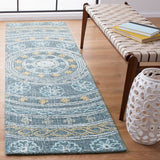 Safavieh Blossom 608 Hand Tufted 80% Wool, 20% Cotton Rug Charcoal / Yellow 4' x 6'