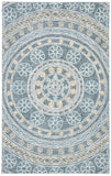 Safavieh Blossom 608 Hand Tufted 80% Wool, 20% Cotton Rug Charcoal / Yellow 5' x 8'