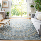 Safavieh Blossom 608 Hand Tufted 80% Wool, 20% Cotton Rug Charcoal / Yellow 8' x 10'