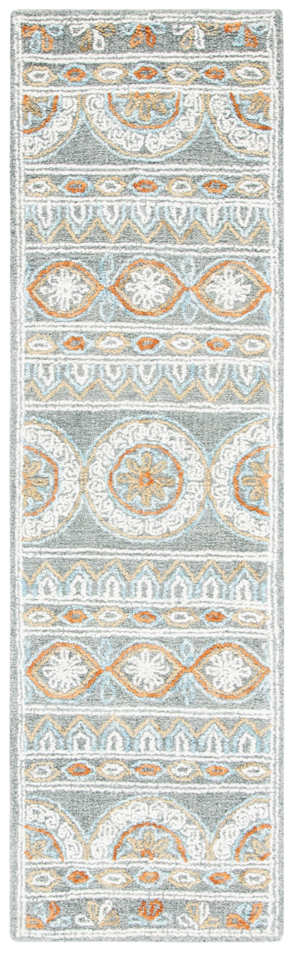 Safavieh Blossom 609 Hand Tufted 80% Wool, 20% Cotton Rug Grey / Ivory 9' x 12'