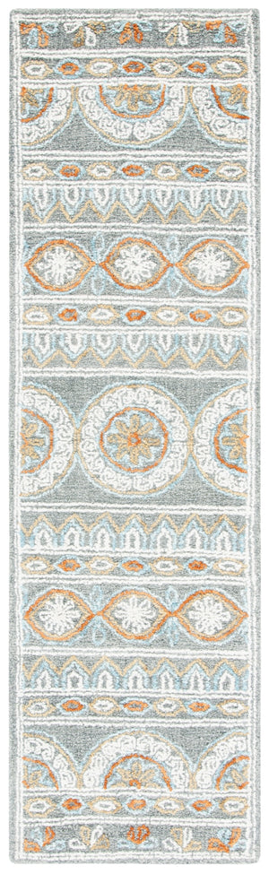 Safavieh Blossom 609 Hand Tufted 80% Wool, 20% Cotton Rug Grey / Ivory 9' x 12'