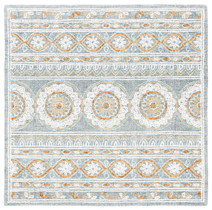 Safavieh Blossom 609 Hand Tufted 80% Wool, 20% Cotton Rug Grey / Ivory 9' x 12'