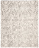 Blossom 936 Hand Tufted 100% Wool Pile Rug in Grey, Ivory 8ft x 10ft