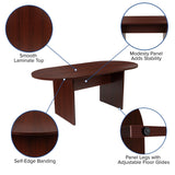 English Elm EE1316 Contemporary Commercial Grade Office Bundle - Conference Table/Chair Mahogany EEV-11644