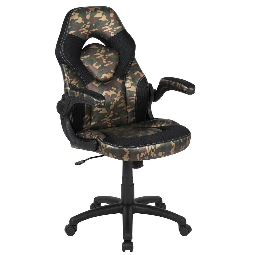 English Elm EE1328 Modern Gaming Bundle - Desk/Chair Camouflage EEV-11660