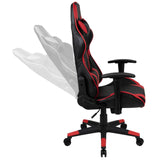 English Elm EE1333 Modern Gaming Bundle - Desk/Chair Red EEV-11701
