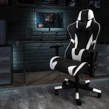 English Elm EE1335 Contemporary Gaming Bundle - Desk/Chair Black EEV-11706