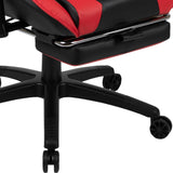 English Elm EE1339 Contemporary Gaming Bundle - Desk/Chair Red EEV-11725