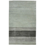 AMER Rugs Blend BLN-1 Hand-Loomed Striped Transitional Area Rug Light Gray 10' x 14'