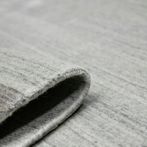 AMER Rugs Blend BLN-1 Hand-Loomed Striped Transitional Area Rug Light Gray 10' x 14'