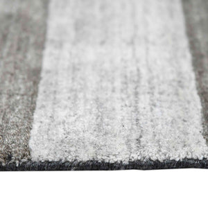 AMER Rugs Blend BLN-15 Hand-Loomed Striped Transitional Area Rug Charcoal 10' x 14'