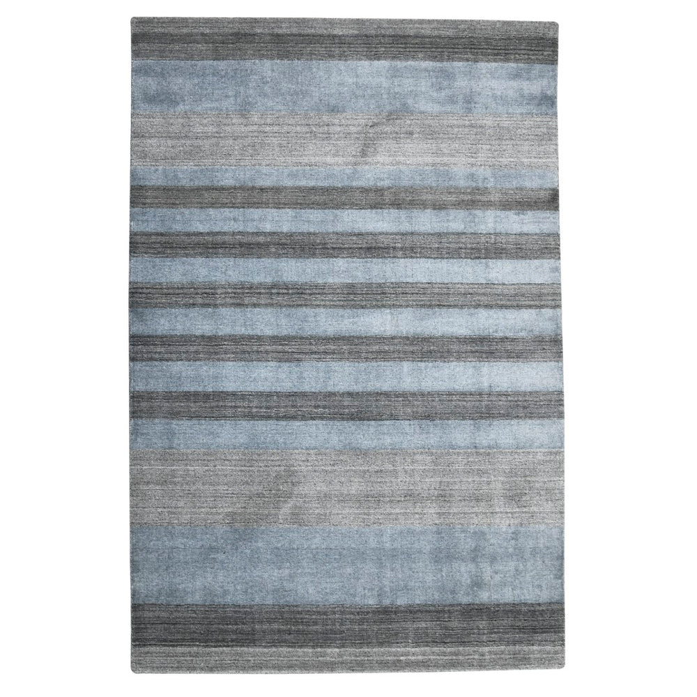 AMER Rugs Blend BLN-18 Hand-Loomed Striped Transitional Area Rug Gray 10' x 14'